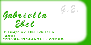 gabriella ebel business card